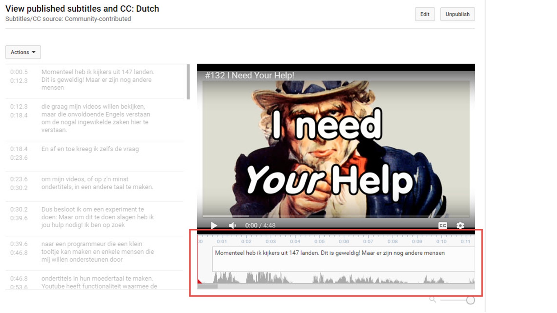 Adjust Creating subtitles for my YouTube channel